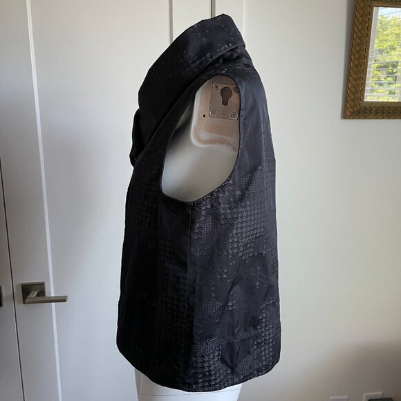 Sun Kim Raphael Print Sleeveless Modern Architectural Vest Top Black Grey Sz S - Picture 4 of 10